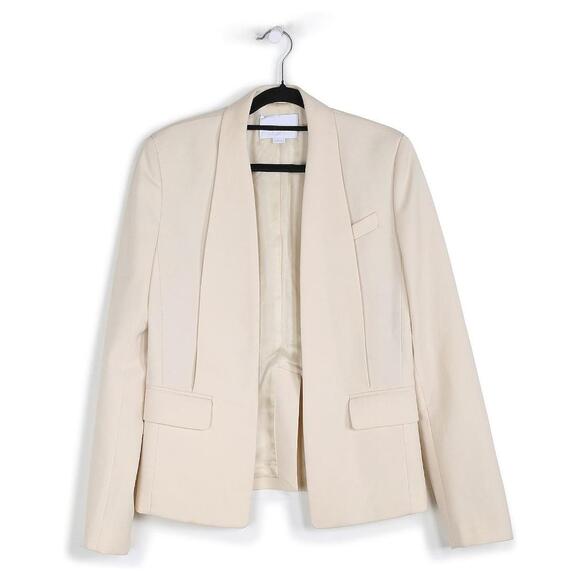 Alexander Wang Virgin Wool Shawl Lapel Blazer Size 8 Off-White - Picture 1 of 6